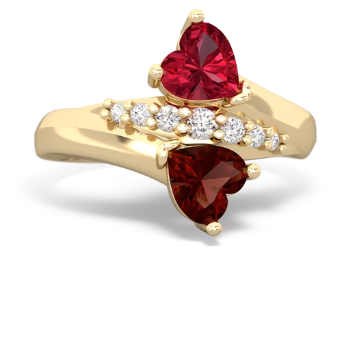 lab ruby-garnet modern ring