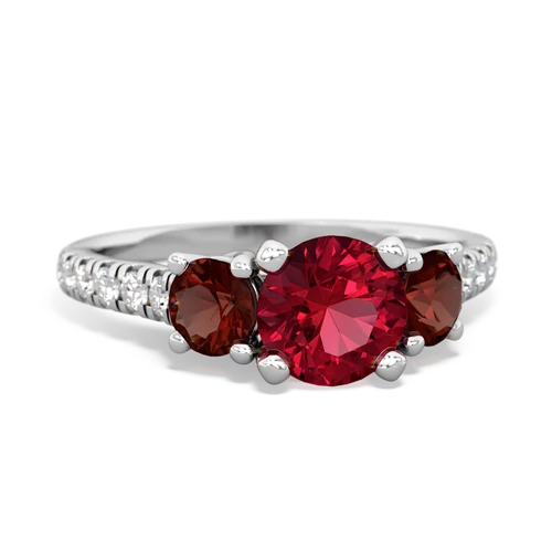 lab ruby-garnet trellis pave ring