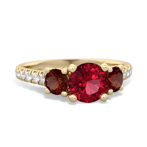 lab ruby-garnet trellis pave ring