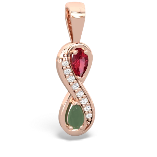 lab ruby-jade keepsake infinity pendant