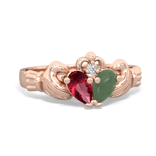 lab ruby-jade claddagh ring