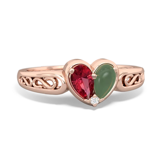 lab ruby-jade filligree ring