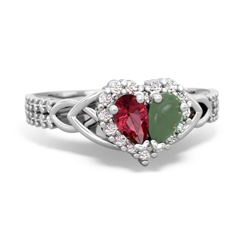 lab ruby-jade keepsake engagement ring