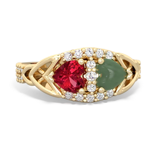 lab ruby-jade keepsake engagement ring