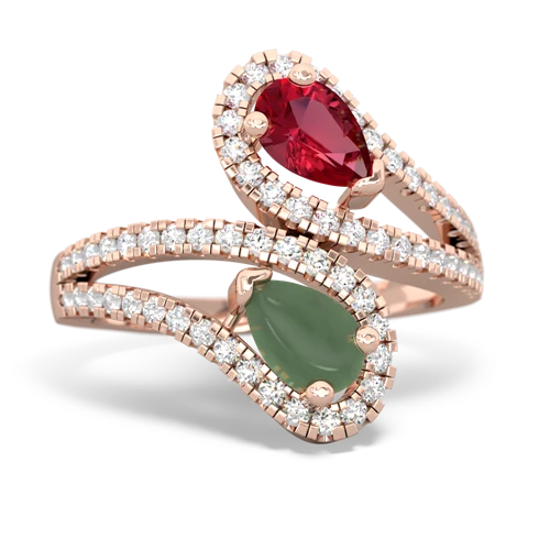 lab ruby-jade pave swirls ring