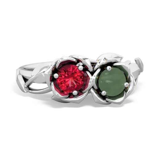 lab ruby-jade roses ring