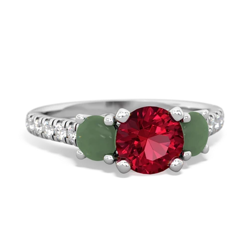 lab ruby-jade trellis pave ring