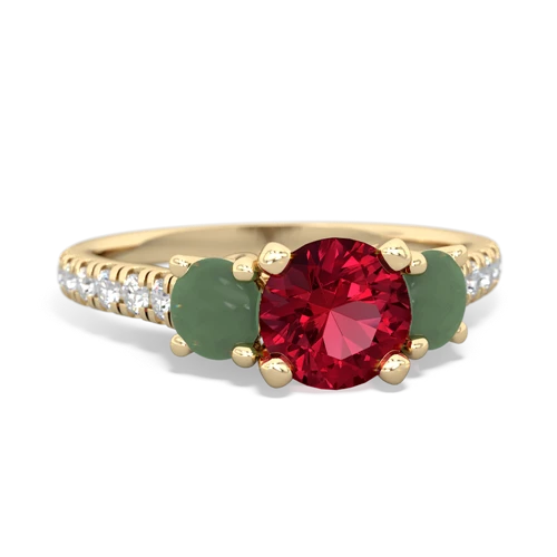 lab ruby-jade trellis pave ring