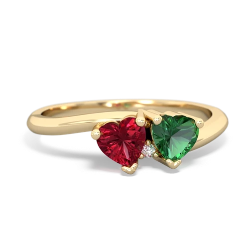 lab ruby-lab emerald sweethearts promise ring