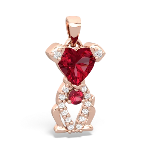 lab ruby-lab ruby birthstone puppy pendant