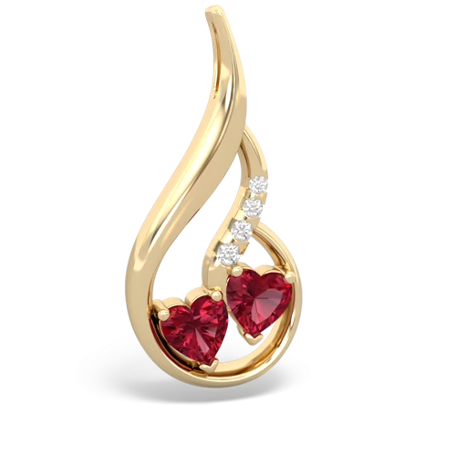 lab ruby-lab ruby keepsake swirl pendant