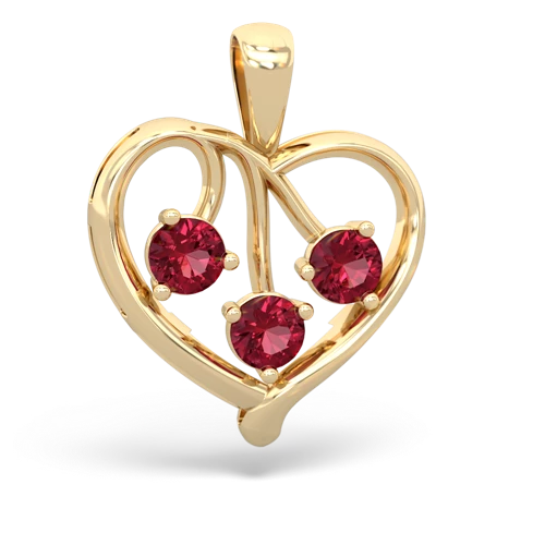 lab ruby-lab ruby love heart pendant