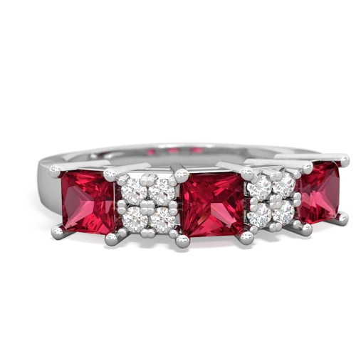 lab sapphire-fire opal timeless ring