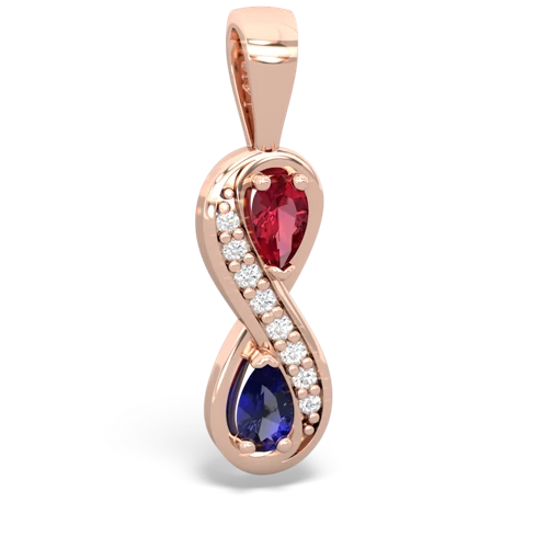 lab ruby-lab sapphire keepsake infinity pendant