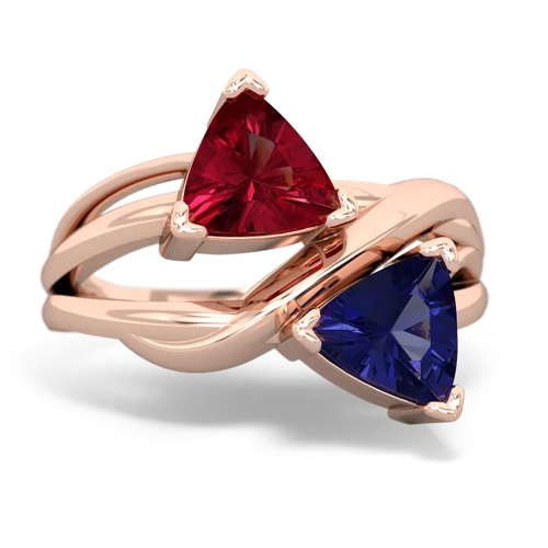 lab ruby-lab sapphire filligree ring