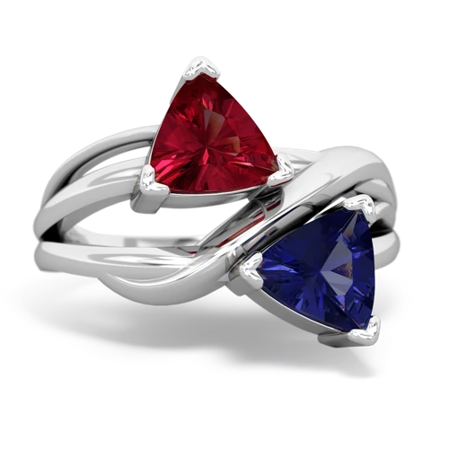 lab ruby-lab sapphire filligree ring