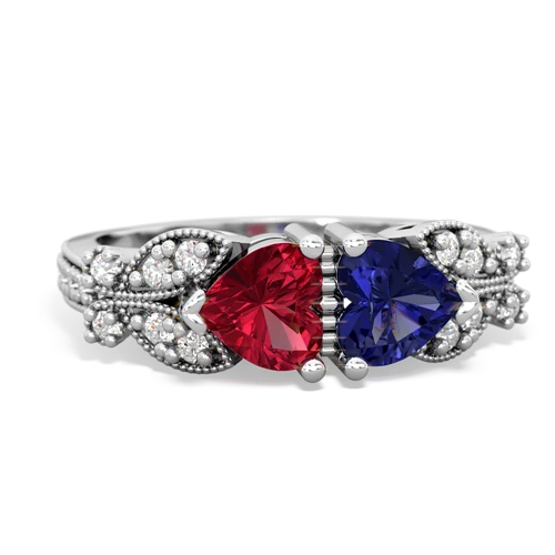 lab ruby-lab sapphire keepsake butterfly ring