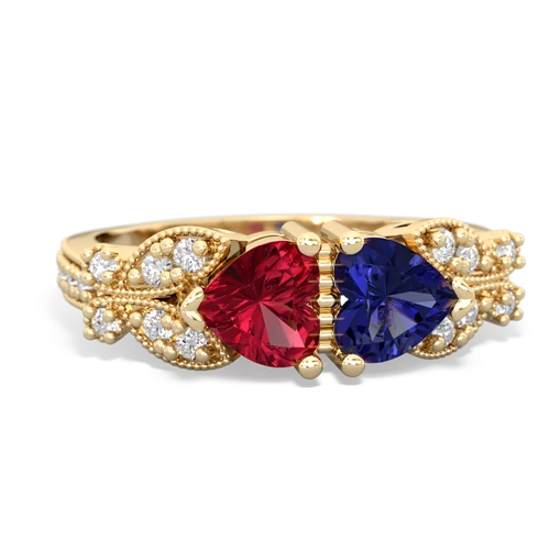 lab ruby-lab sapphire keepsake butterfly ring