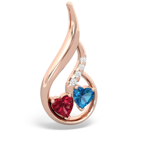 lab ruby-london topaz keepsake swirl pendant