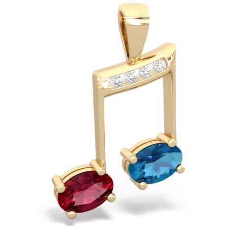 lab ruby-london topaz music notes pendant