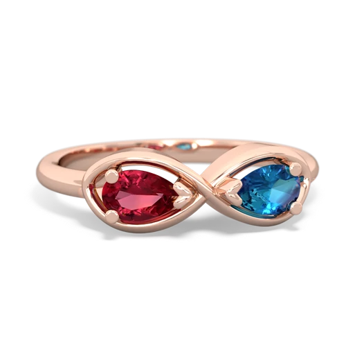 lab ruby-london topaz infinity ring