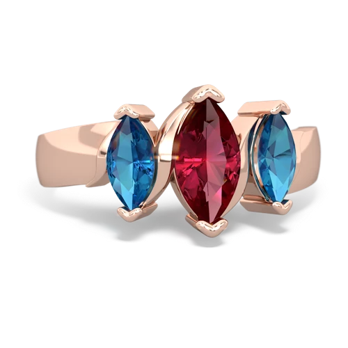 lab ruby-london topaz keepsake ring