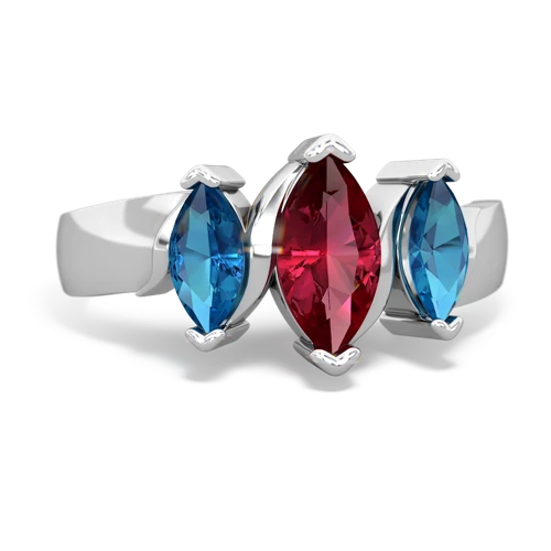 lab ruby-london topaz keepsake ring