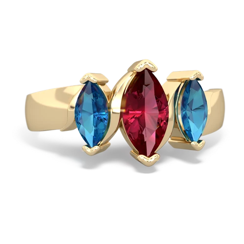 lab ruby-london topaz keepsake ring