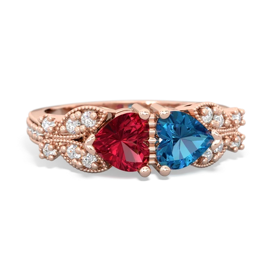 lab ruby-london topaz keepsake butterfly ring