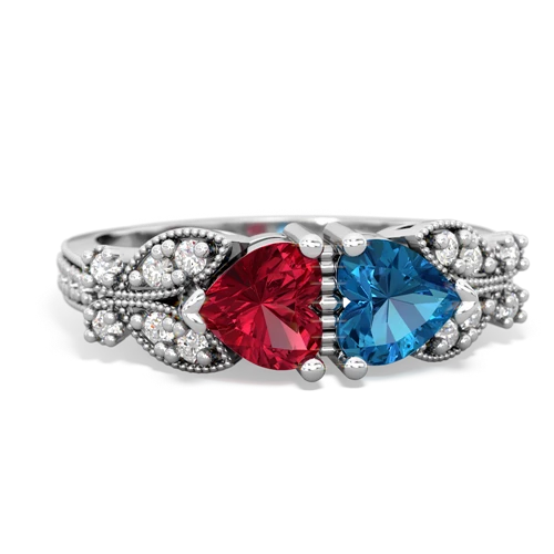 lab ruby-london topaz keepsake butterfly ring