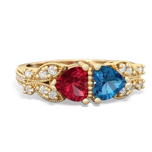 lab ruby-london topaz keepsake butterfly ring