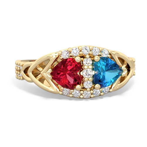 lab ruby-london topaz keepsake engagement ring