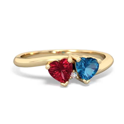 lab ruby-london topaz sweethearts promise ring