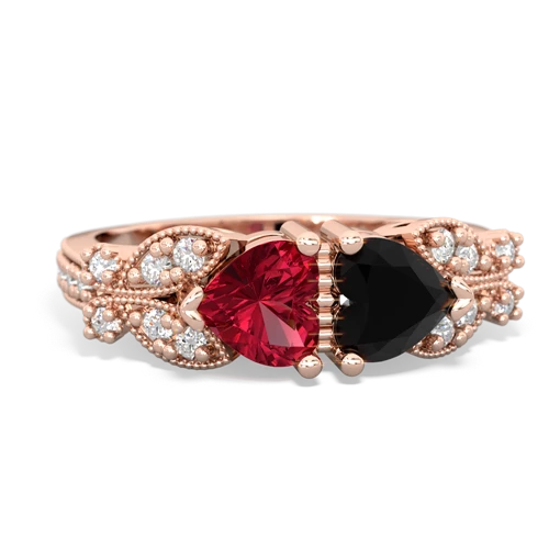 lab ruby-onyx keepsake butterfly ring