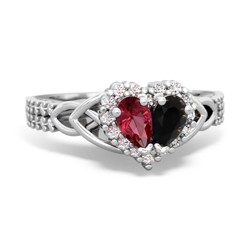 lab ruby-onyx keepsake engagement ring