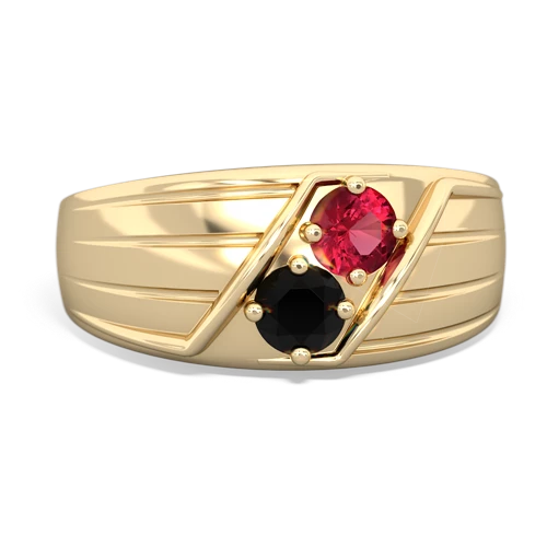 lab ruby-onyx mens ring