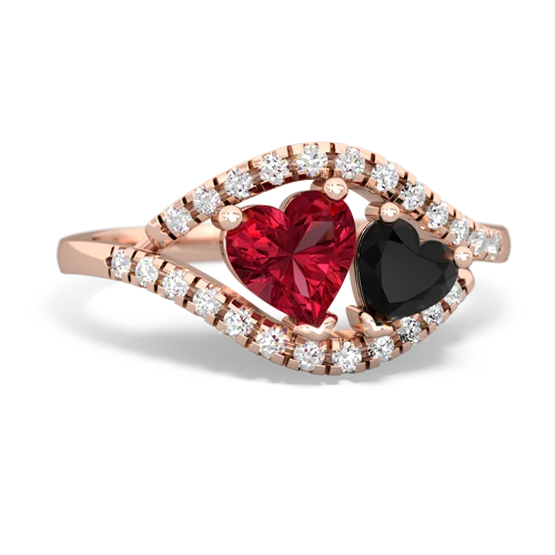 lab ruby-onyx mother child ring
