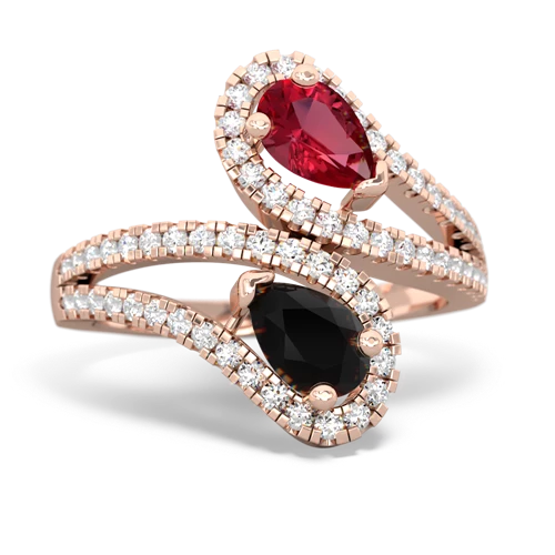 lab ruby-onyx pave swirls ring