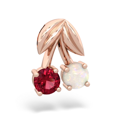 lab ruby-opal cherries pendant
