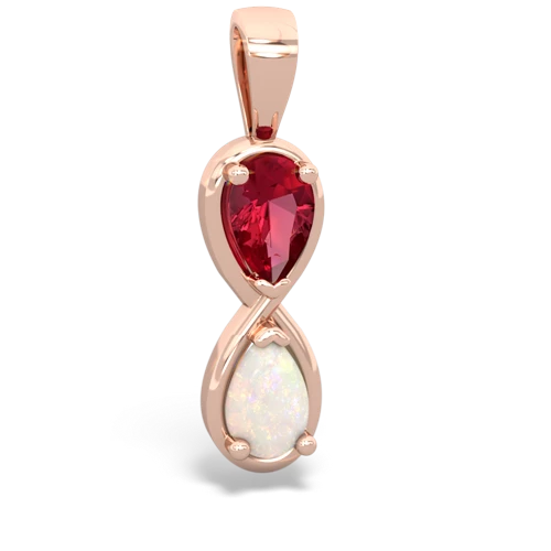 lab ruby-opal infinity pendant