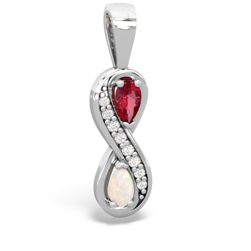 lab ruby-opal keepsake infinity pendant