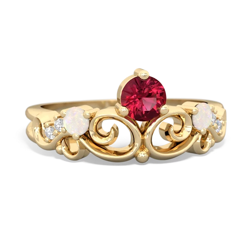 lab ruby-opal crown keepsake ring