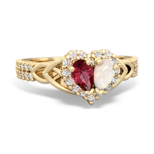 lab ruby-opal keepsake engagement ring