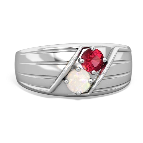 lab ruby-opal mens ring
