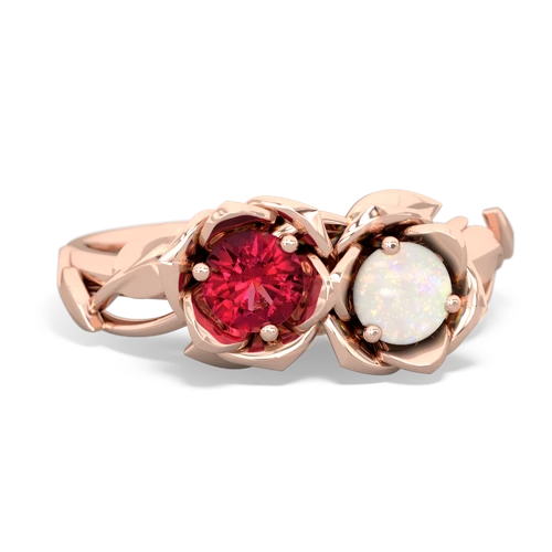 lab ruby-opal roses ring