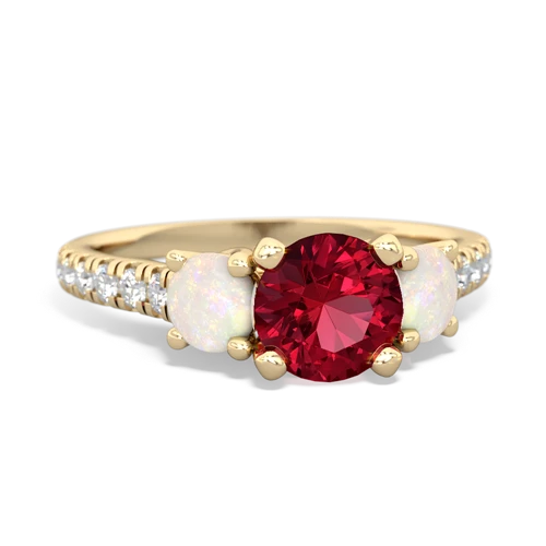 lab ruby-opal trellis pave ring