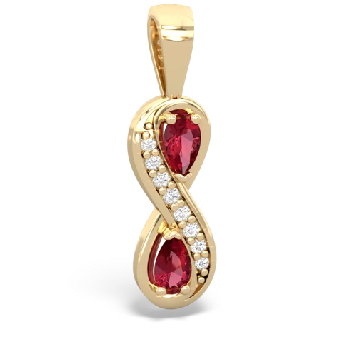 lab ruby keepsake infinity pendant