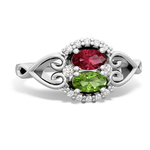 lab ruby-peridot antique keepsake ring