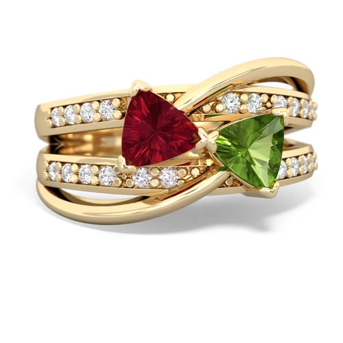 lab ruby-peridot couture ring