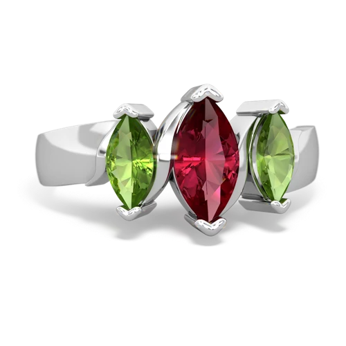 lab ruby-peridot keepsake ring